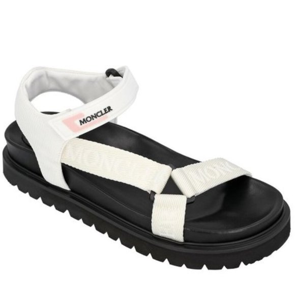 Moncler Flavia Sport Sandal White Size 41 - Picture 1 of 4
